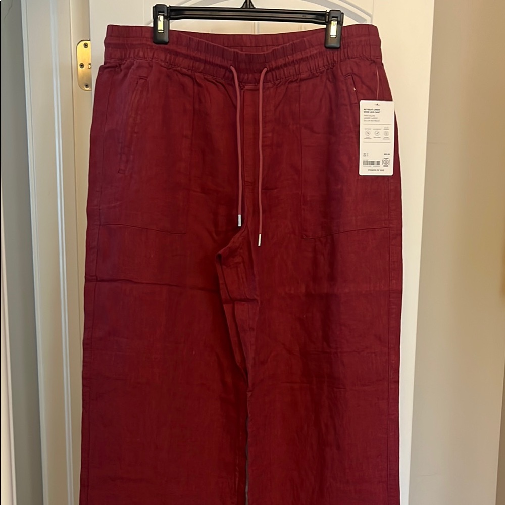 Women’s Athleta Retreat Red Linen Pants